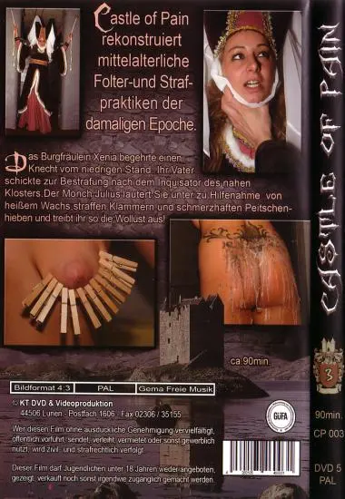 Castle Of Pain The Strict Monk | KT DVD | DVD(back cover)