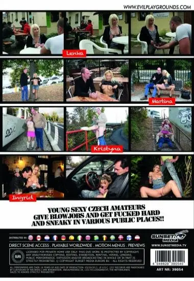 Czech public Fucksters 7 | Evil Playgrounds | DVD, Download, VOD(back cover)