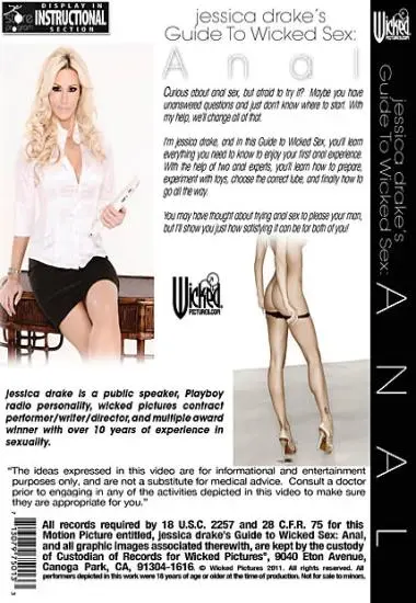 jessica drake´s Guide To Wicked Sex: Anal(Wicked Pictures)(back cover)
