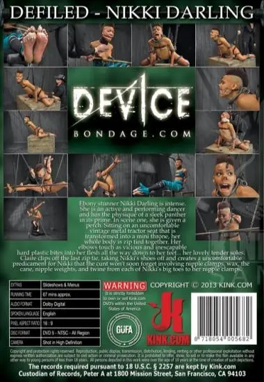 Defiled - Nikki Darling | Kink.com | DVD(back cover)