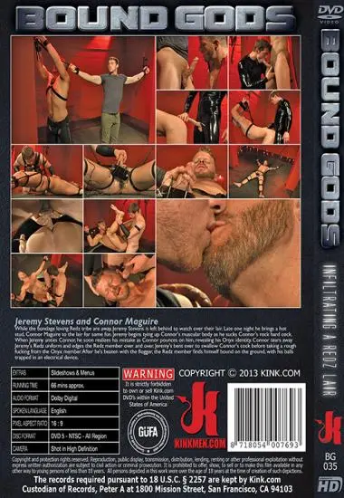 Infiltrating a Redz Lair | Kink.com | DVD(back cover)