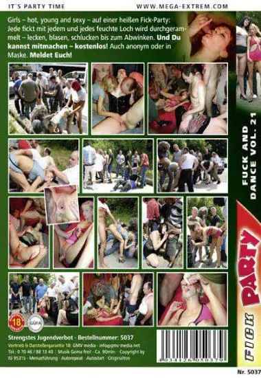 Fuck and Dance Vol.21 | Mega-Film/GMV | DVD, Download, VOD(back cover)