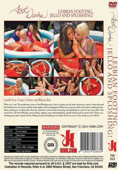 Lesbian Footing, Jello and Sploshing! | Kink.com | DVD(back cover)