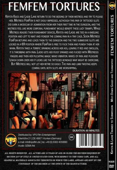 FEMFEM Tortures - KrystaandLadie Trained to Submission(Belrose)(back cover)