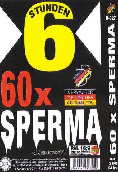 60 x Sperma | BB-Video | DVD, Download, VOD(back cover)