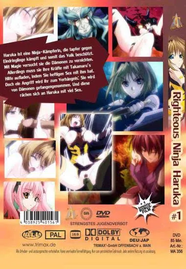 Righteous Ninja Haruka #1 | Trimax | DVD(back cover)