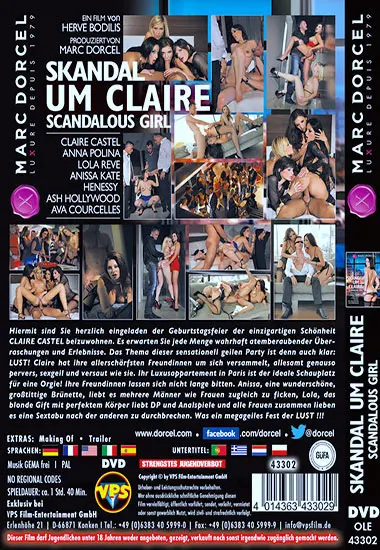 Skandal um Clair / Scandalous Girl / 81150 La Scandaleuse(MARC DORCEL)(back cover)