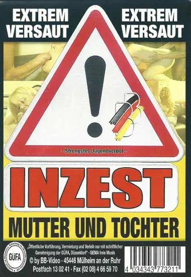 Inzest Mutter und Tochter | BB-Video | DVD(back cover)