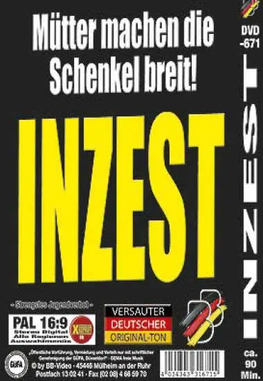 Inzest DVD-671 | BB-Video | DVD, Download, VOD(back cover)