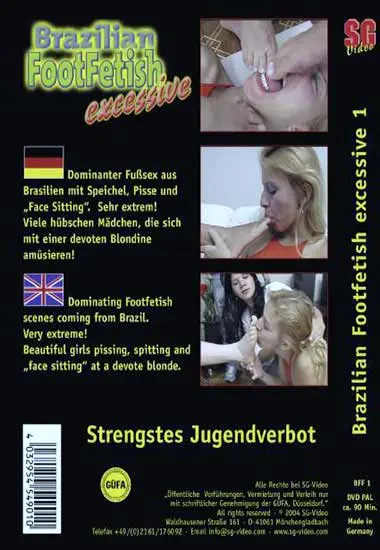 Brazilian Footfetish excessive | SG-Video | DVD(back cover)