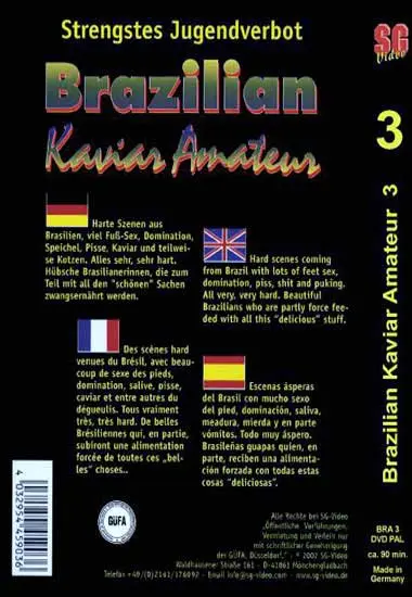 Brazilian Kaviar Amateur Vol. 03 | SG-Video | DVD(back cover)