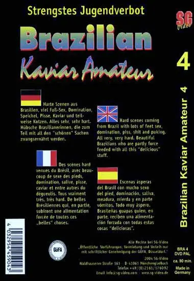 Brazilian Kaviar Amateur Vol. 04 | SG-Video | DVD(back cover)