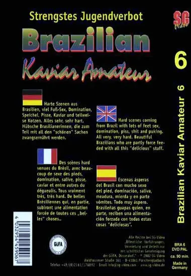 Brazilian Kaviar Amateur Vol. 06 | SG-Video | DVD(back cover)