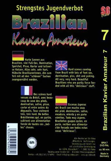 Brazilian Kaviar Amateur Vol. 07 | SG-Video | DVD(back cover)