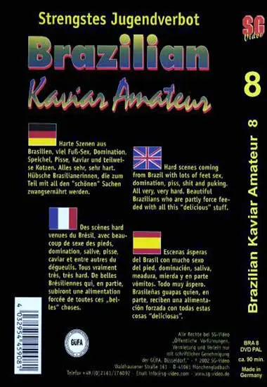Brazilian Kaviar Amateur Vol. 08 | SG-Video | DVD(back cover)