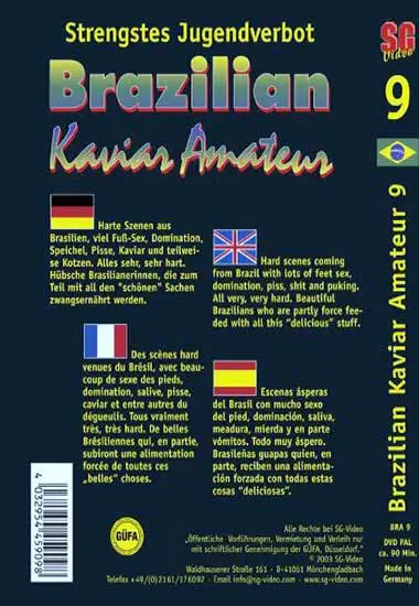 Brazilian Kaviar Amateur Vol. 09 | SG-Video | DVD(back cover)