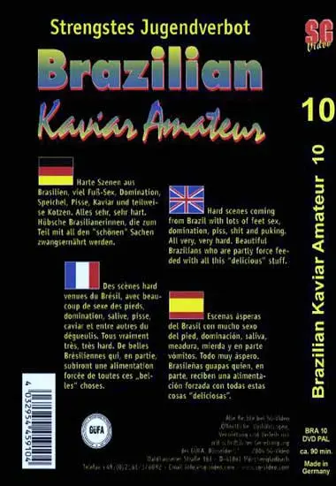 Brazilian Kaviar Amateur Vol. 10 | SG-Video | DVD(back cover)