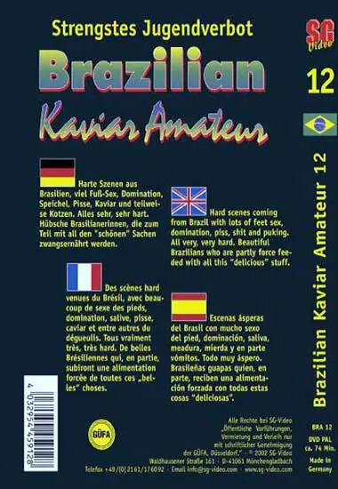 Brazilian Kaviar Amateur Vol. 12 | SG-Video | DVD(back cover)