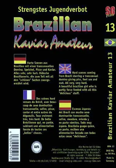 Brazilian Kaviar Amateur Vol. 13 | SG-Video | DVD(back cover)