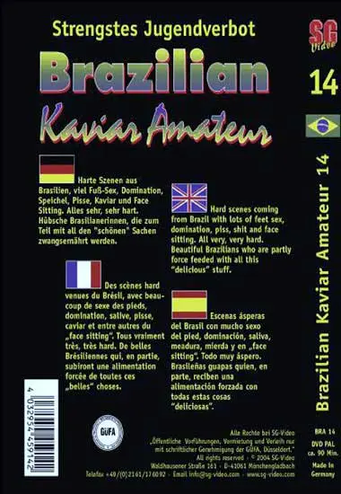 Brazilian Kaviar Amateur Vol. 14 | SG-Video | DVD(back cover)