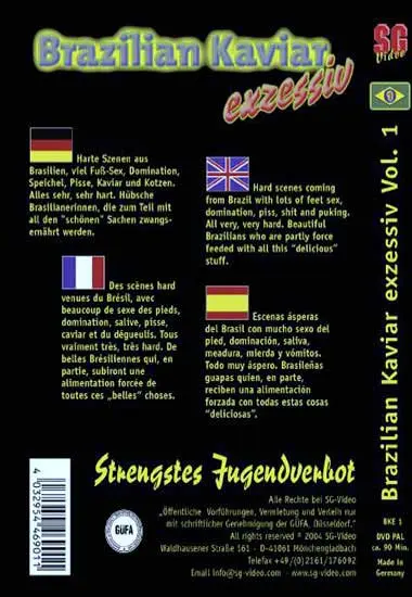 Brazilian Kaviar Exzessiv Vol. 01 | SG-Video | DVD(back cover)