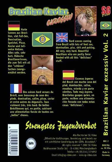 Brazilian Kaviar Exzessiv Vol. 02 | SG-Video | DVD(back cover)