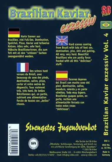 Brazilian Kaviar Exzessiv Vol. 04 | SG-Video | DVD(back cover)