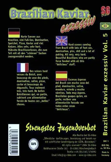 Brazilian Kaviar Exzessiv Vol. 05 | SG-Video | DVD(back cover)