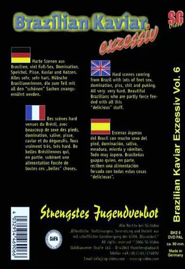Brazilian Kaviar Exzessiv Vol. 06 | SG-Video | DVD(back cover)