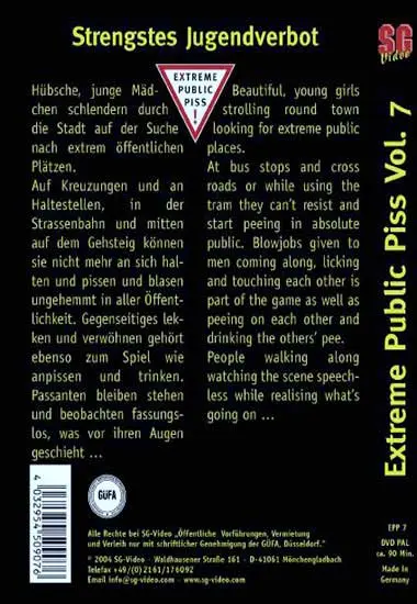 Extreme Public Piss Vol. 07 | SG-Video | DVD(back cover)