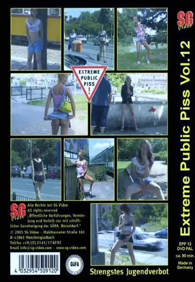 Extreme Public Piss Vol. 12 | SG-Video | DVD(back cover)