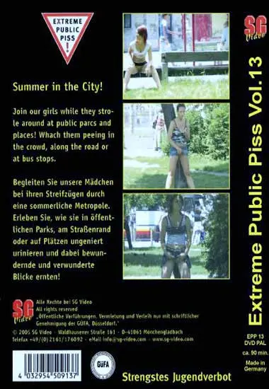 Extreme Public Piss Vol. 13 | SG-Video | DVD(back cover)