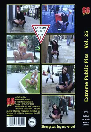 Extreme Public Piss Vol. 25 | SG-Video | DVD(back cover)