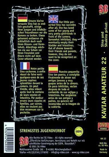 Kaviar Amateur 022 | SG-Video | DVD(back cover)