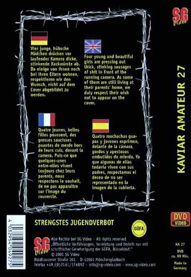 Kaviar Amateur 027 | SG-Video | DVD(back cover)