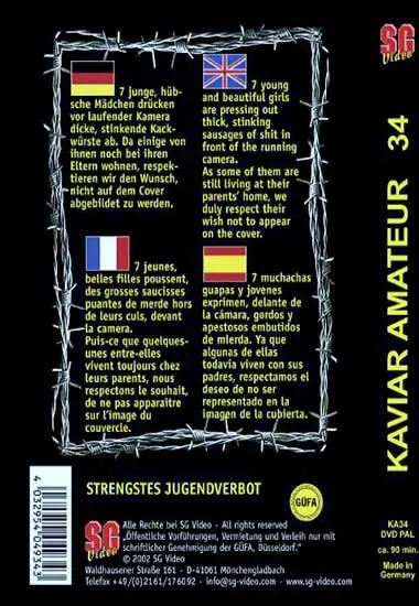 Kaviar Amateur 034 | SG-Video | DVD(back cover)