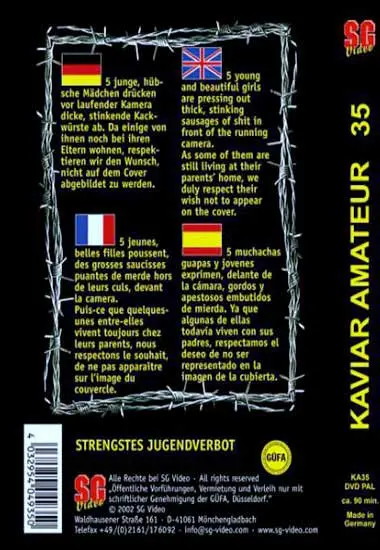 Kaviar Amateur 035 | SG-Video | DVD(back cover)