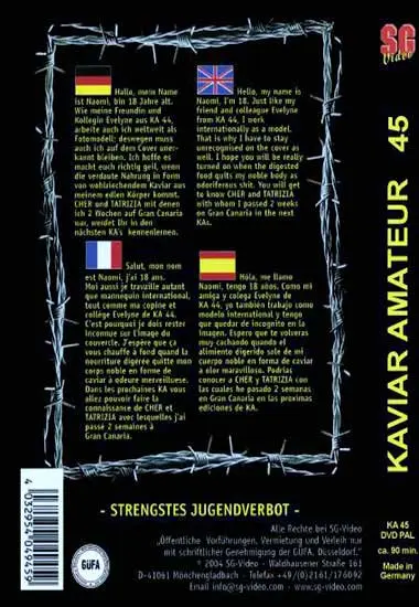 Kaviar Amateur 045 | SG-Video | DVD(back cover)