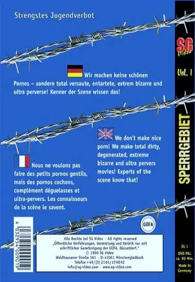 Sperrgebiet Vol. 01 | SG-Video | DVD(back cover)