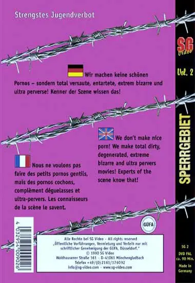 Sperrgebiet Vol. 02 | SG-Video | DVD(back cover)
