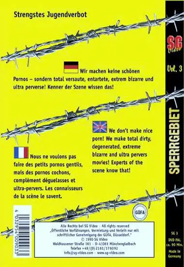 Sperrgebiet Vol. 03 | SG-Video | DVD(back cover)