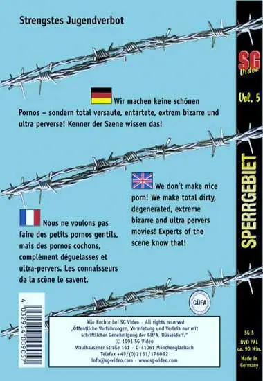 Sperrgebiet Vol. 05 | SG-Video | DVD(back cover)
