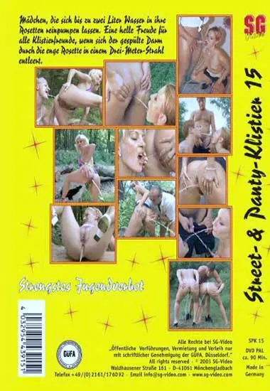 Street and Panty Klistier Vol. 15 | SG-Video | DVD(back cover)