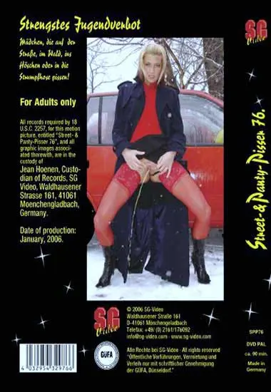 Street and Panty Pisser Vol. 76 | SG-Video | DVD(back cover)