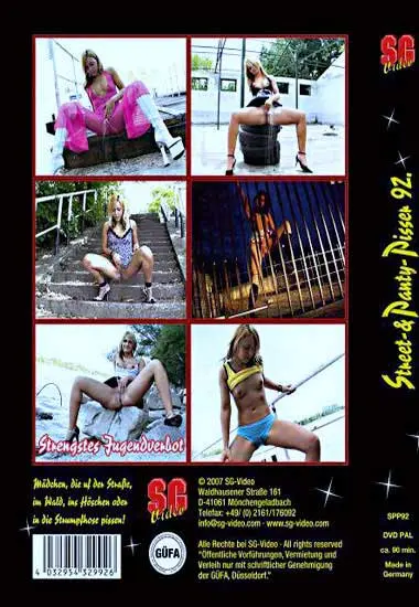 Street and Panty Pisser Vol. 92 | SG-Video | DVD(back cover)