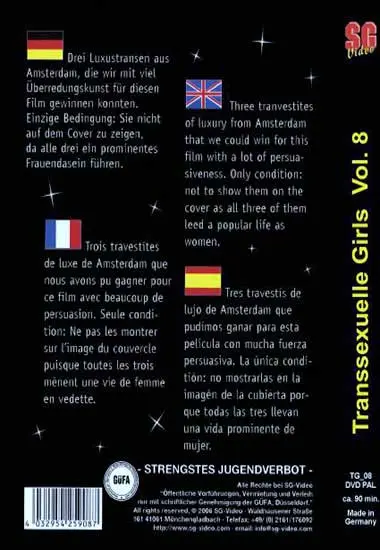 Transsexuelle Girls Vol. 08 | SG-Video | DVD(back cover)