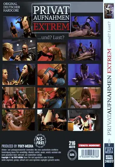 Privat Aufnahme Extrem …und? Lust? | Foxy-Media | DVD, Download, VOD(back cover)